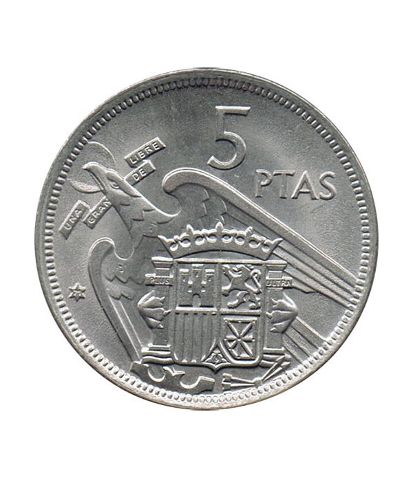 Moneda de España 5 Pesetas 1957 *19-71 Madrid SC