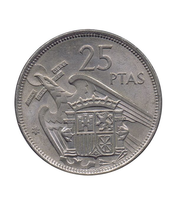 Moneda de España 25 Pesetas 1957 *19-58 Madrid SC