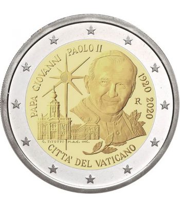 moneda de Vaticano 2 euros 2020 conmemorativa de Juan Pablo II