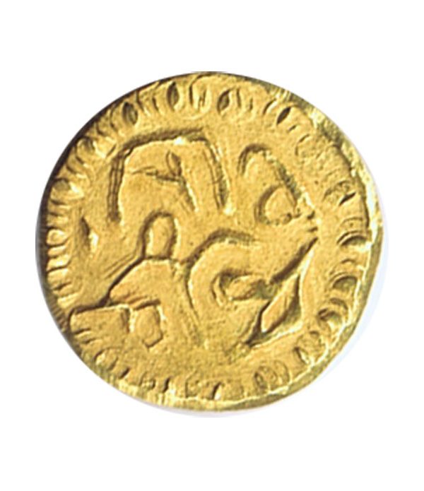 India moneda de oro de tamaño pequeño.  - 2