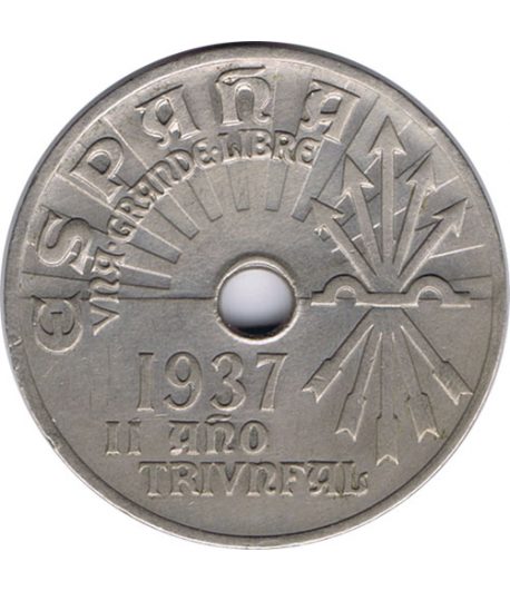 Moneda de España 25 centimos 1937 Viena SC