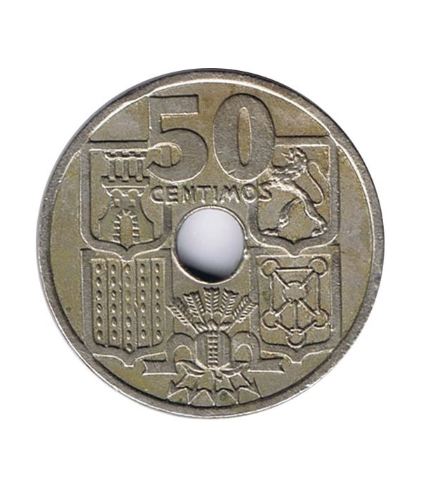 Moneda de España 50 céntimos 1949 *19-51 Flechas invertidas EBC