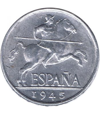 Moneda de España 5 centimos 1945 Madrid SC  - 1