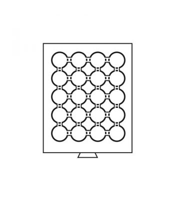 LEUCHTTURM Bandeja para 20 monedas cápsula 36-37 mm Intercept