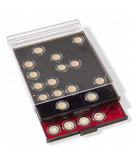 LEUCHTTURM Bandeja para 20 monedas cápsula 40-41 mm Intercept 35 mm Bandeja Monedas - 1 LEUCHTTURM Bandeja para 20 monedas cápsula 40-41 mm Intercept 35 mm Bandeja Monedas - 1