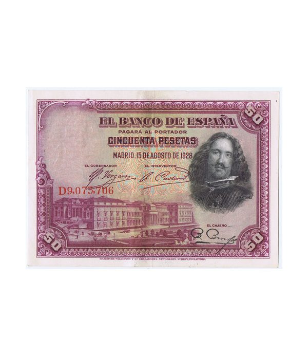 Lote de 10 Billetes de la Républica Española 50 Pesetas de 1928  - 1