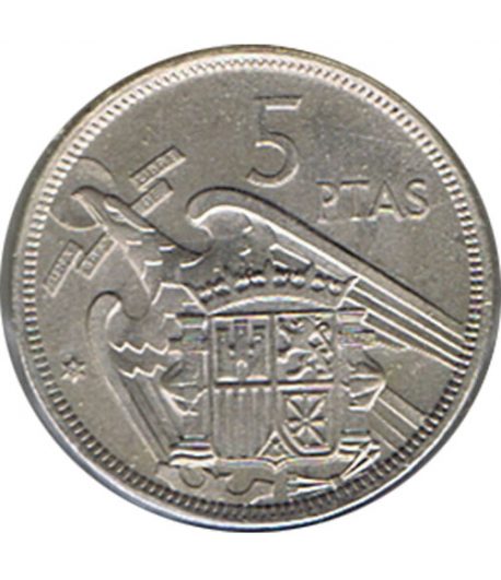 Moneda de España 5 Pesetas 1957 *19-75 Madrid SC - 1 Moneda de España 5 Pesetas 1957 *19-75 Madrid SC - 1