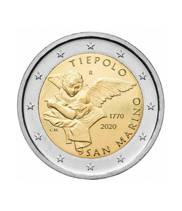 moneda conmemorativa 2 euros San Marino 2020 Tiepolo