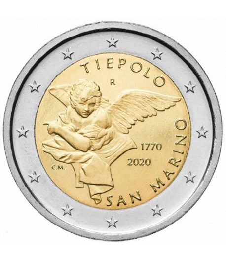 moneda conmemorativa 2 euros San Marino 2020 Tiepolo