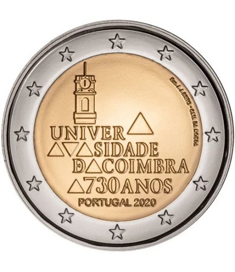 moneda conmemorativa 2 euros Portugal 2020 Universidad de Coímbra - 1 moneda conmemorativa 2 euros Portugal 2020 Universidad de Coímbra - 1