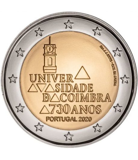 moneda conmemorativa 2 euros Portugal 2020 Universidad de