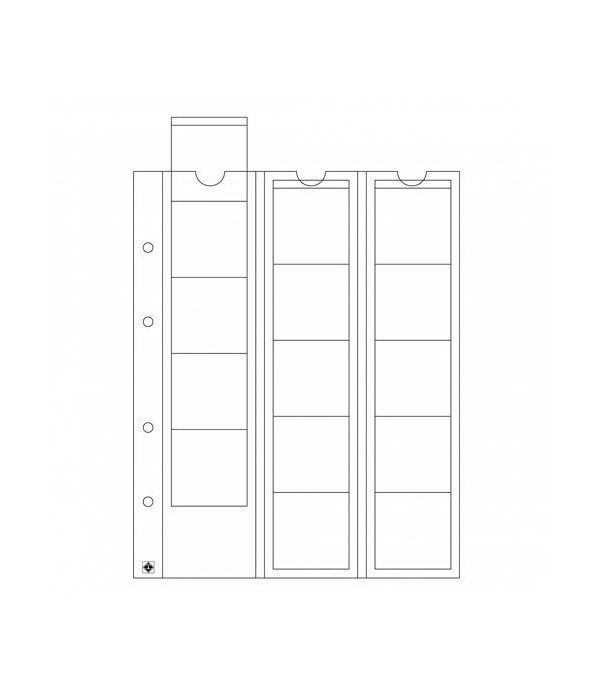 LEUCHTTURM hojas OPTIMA 42 para 15 monedas hasta 42 mm