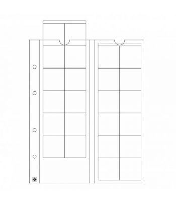 LEUCHTTURM hojas OPTIMA 34 para 24 monedas hasta 34 mm