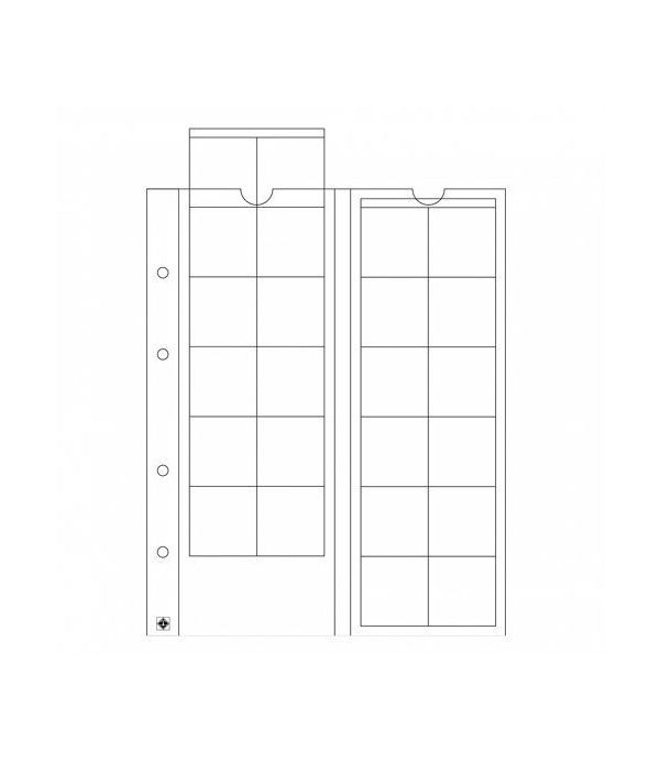 LEUCHTTURM hojas OPTIMA 34 para 24 monedas hasta 34 mm