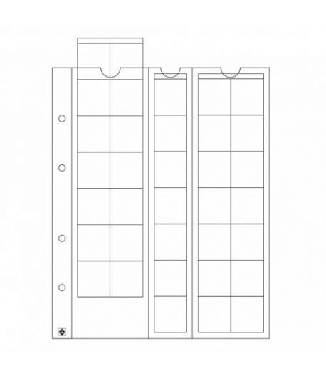 LEUCHTTURM hojas OPTIMA 27 para 35 monedas hasta 27 mm