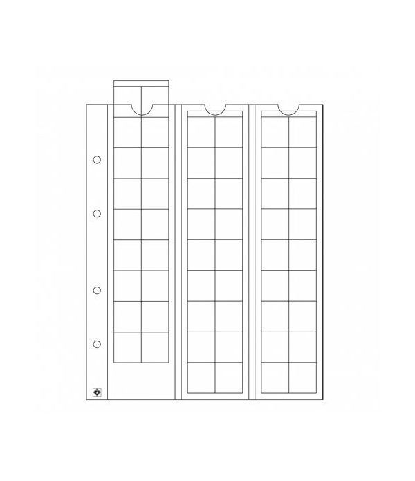 LEUCHTTURM hojas OPTIMA 20 para 54 monedas hasta 20 mm