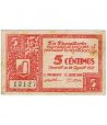 Billete 5 centimos Consejo Municipal de Graus 1937