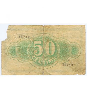 Billete 50 centims Ajuntament de Tortosa 1937