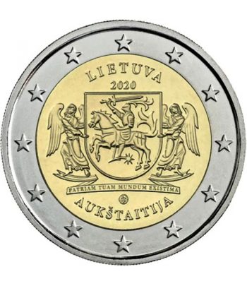 moneda conmemorativa 2 euros Lituania 2020 Región de Aukštaitija.  - 3