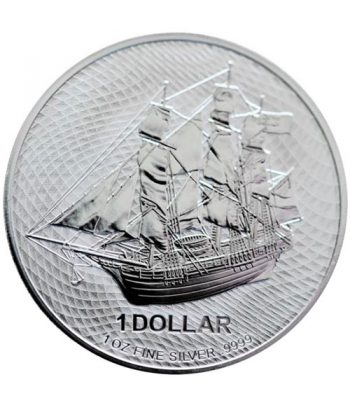 Islas Cook 1$ Onza de plata año 2020 Barco Bounty.