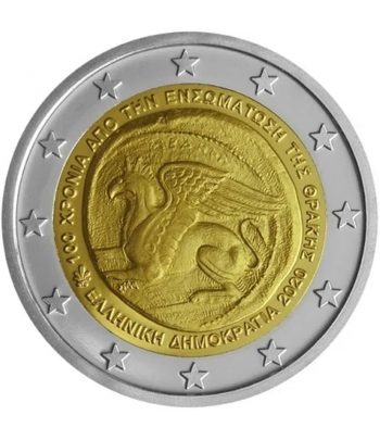 moneda 2 euros Grecia 2020 dedicada a Tracia.  - 1