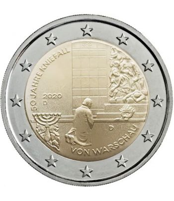 moneda 2 euros Alemania 2020 dedicada a Varsovia. 5 monedas