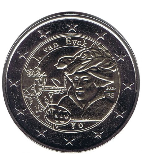 moneda 2 euros Belgica 2020 dedicada al pintor Jan van Eyck - 1 moneda 2 euros Belgica 2020 dedicada al pintor Jan van Eyck - 1
