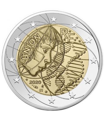 moneda 2 euros Francia 2020 dedicada a la Investigación Médica.