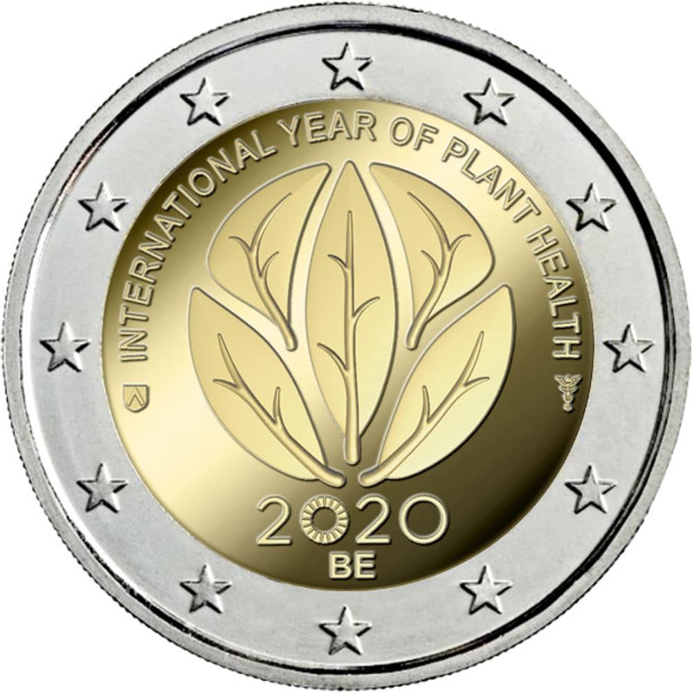 moneda 2 euros Belgica 2020 dedicada a la Sanidad Vegetal.