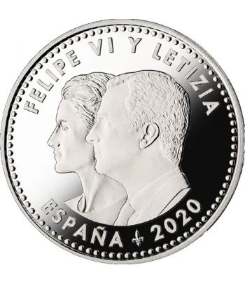 Moneda de España 30 euros 2020 conmemorativa Covid 19. Color