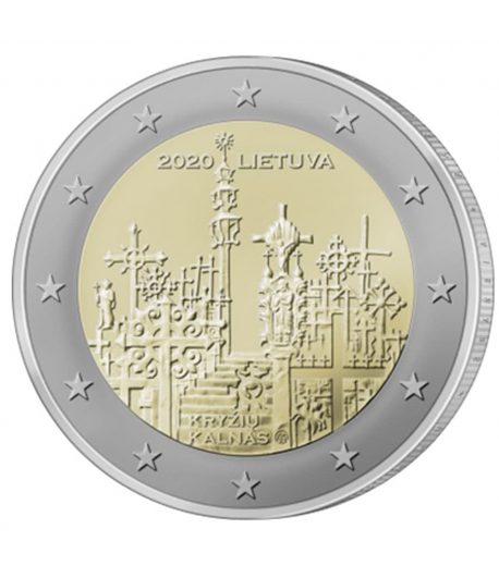 moneda 2 euros Lituania 2020 dedicada a la Colina de las Cruces