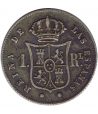 Moneda de España Isabel II 1 Real 1853 Barcelona. Plata.