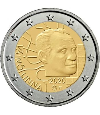 moneda de Finlandia 2 euros 2020 dedicada a Vaino Linna