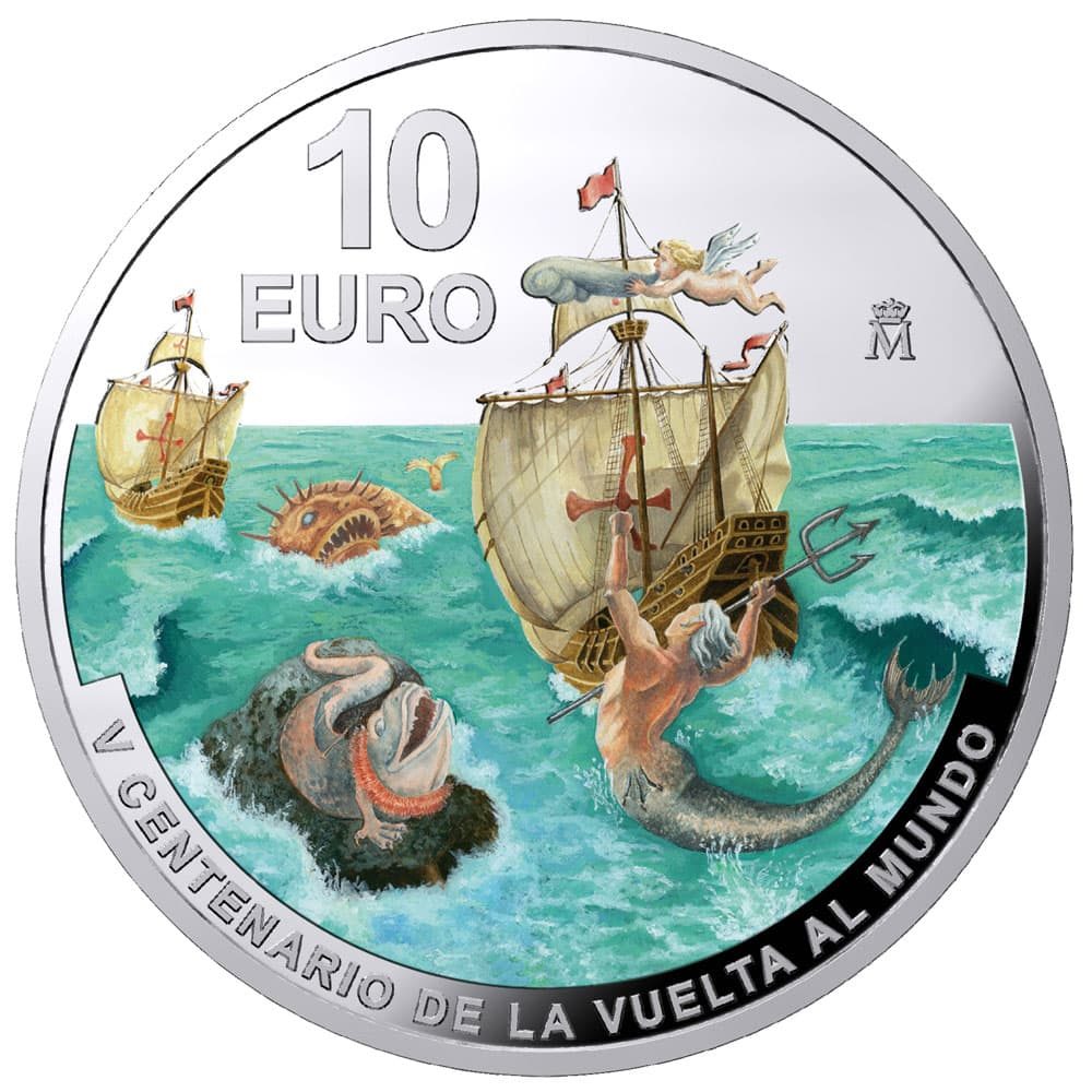 Encantador bandera nacional Eh Moneda de España 10 euros año 2020 V Centenario