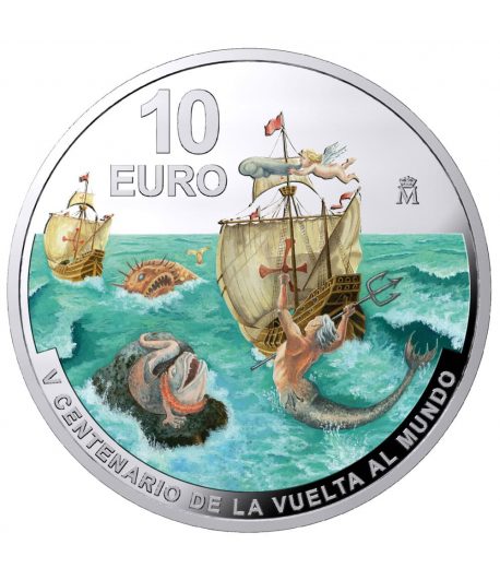 Moneda de España 10 euros año 2020 V Centenario de la Vuelta al