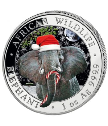 Somalia 100 Shilling de plata en Bola de nieve Elefante 2021