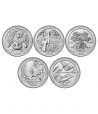 E.E.U.U. Monedas 1/4$ Quarters 2020 Parques Nacionales. 5 monedas ceca P - 3 E.E.U.U. Monedas 1/4$ Quarters 2020 Parques Nacionales. 5 monedas ceca P - 3
