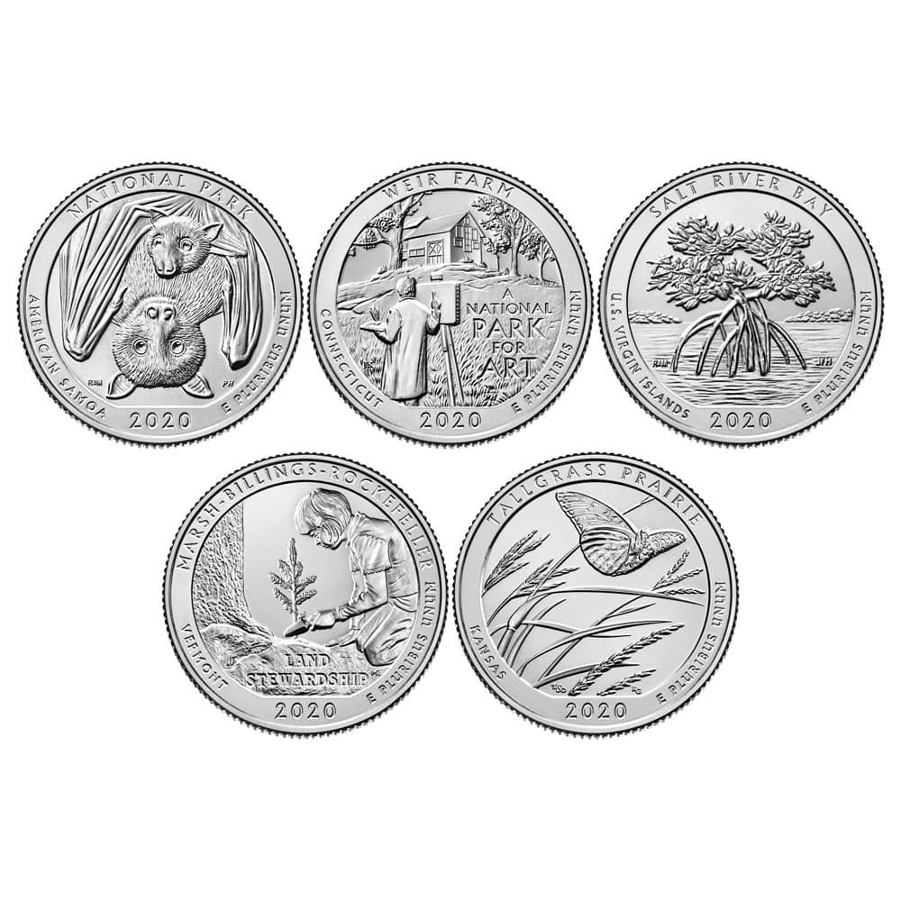 E.E.U.U. Monedas 1/4$ Quarters 2020 Parques Nacionales. 5