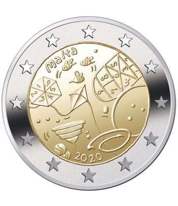 moneda 2 euros Malta 2020 dedicada a los Juegos Infantiles