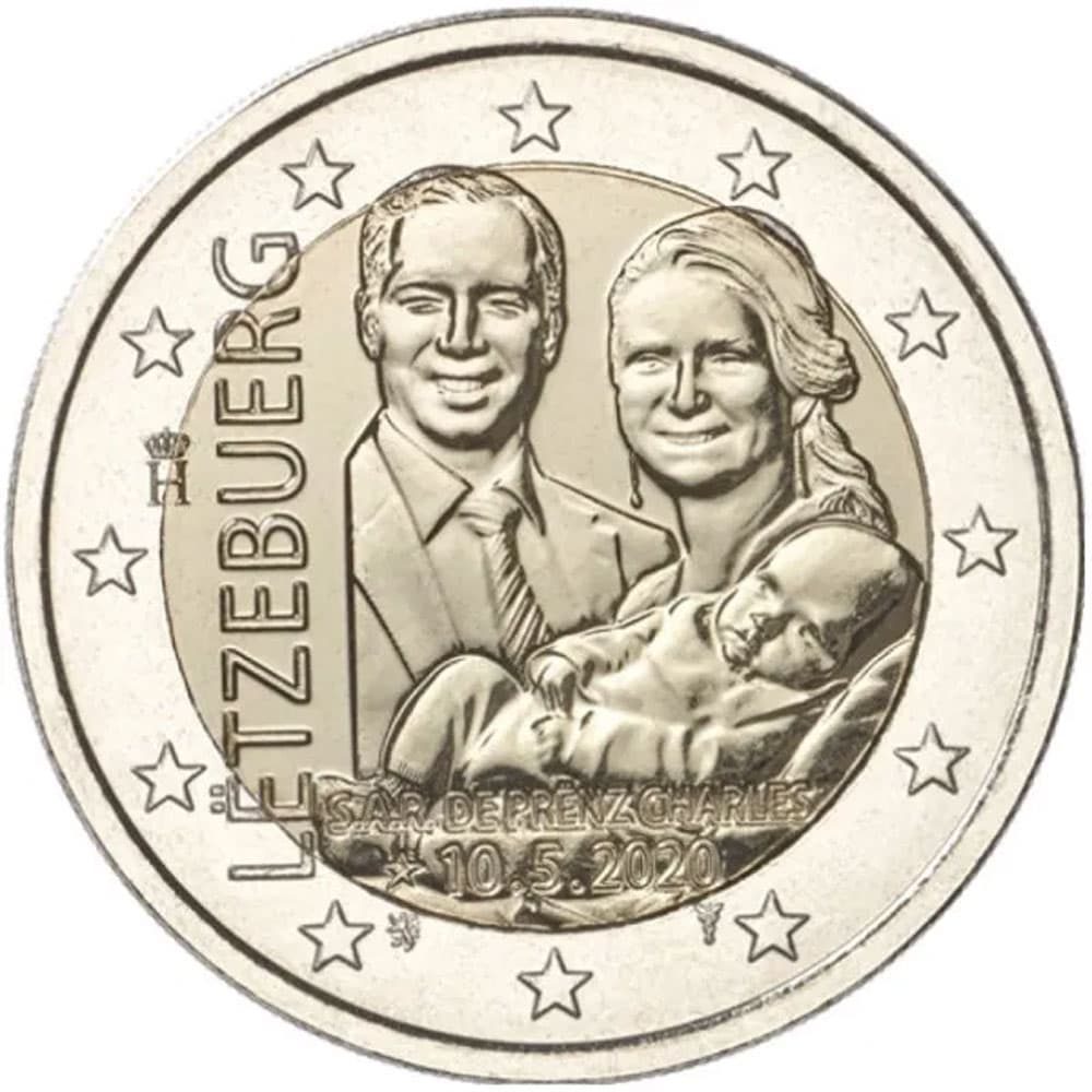 moneda 2 euros Luxemburgo 2020 dedicada al Principe Charles.  - 1