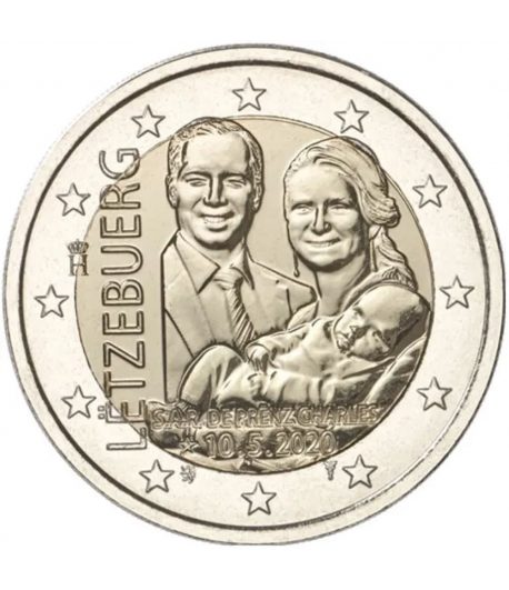 moneda 2 euros Luxemburgo 2020 dedicada al Principe Charles.