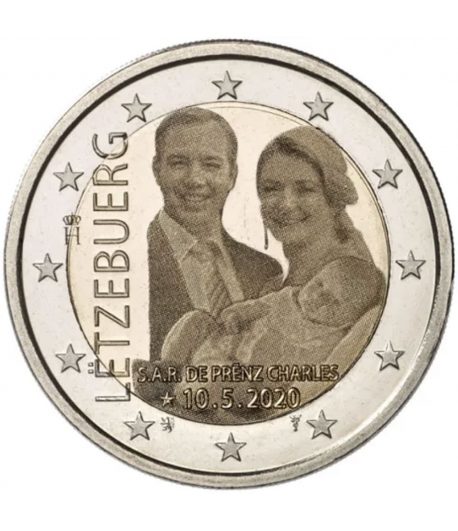 moneda 2 euros Luxemburgo 2020 dedicada al Principe Charles. Holograma - 1 moneda 2 euros Luxemburgo 2020 dedicada al Principe Charles. Holograma - 1