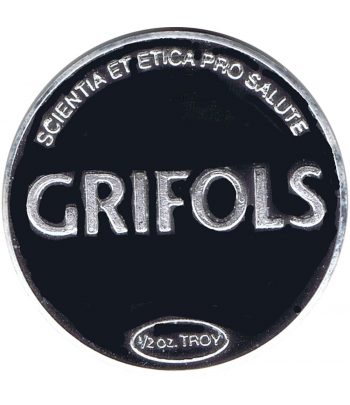 Medalla de plata Media onza Grifols Ejercicio 2011.