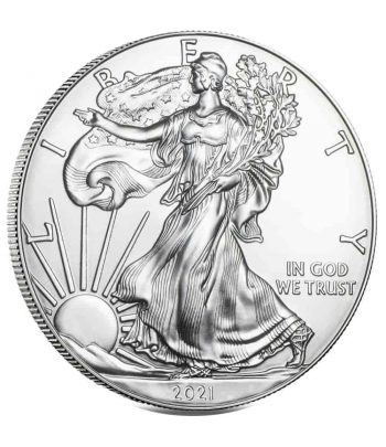 Moneda 1$ Estados Unidos Liberty 2021 onza de plata .  - 1