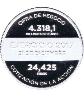 Medalla de plata Media onza Grifols Ejercicio 2017.