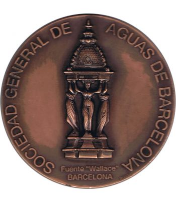 Medalla de bronce AGBAR 1996 Fuente Wallace Barcelona.
