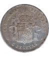 Moneda de España 5 Pesetas de Plata 1885 *87 Alfonso XII MS M.