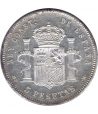 Moneda de España 5 Pesetas de Plata 1885 *87 Alfonso XII MS M.