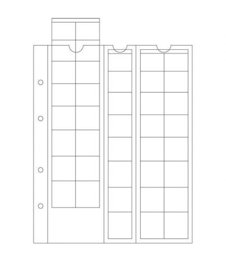 LEUCHTTURM OPTIMA hojas para EURO. 5 hojas.