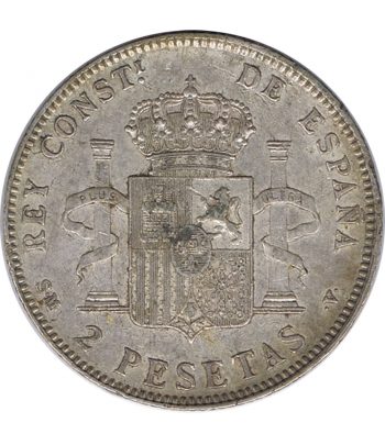 Moneda de España 2 Pesetas de Plata 1905 *05 Alfonso XIII SM V.